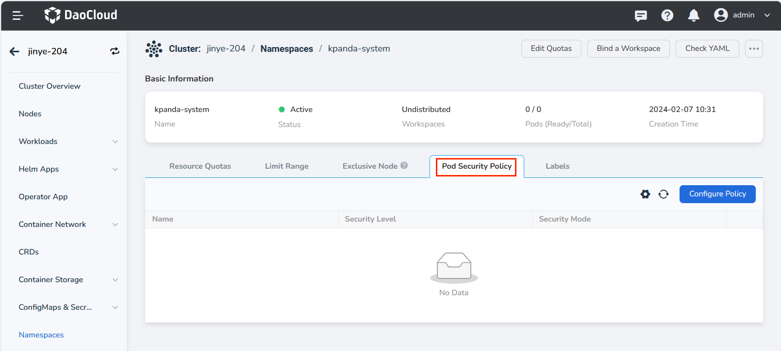 Configure Policy List